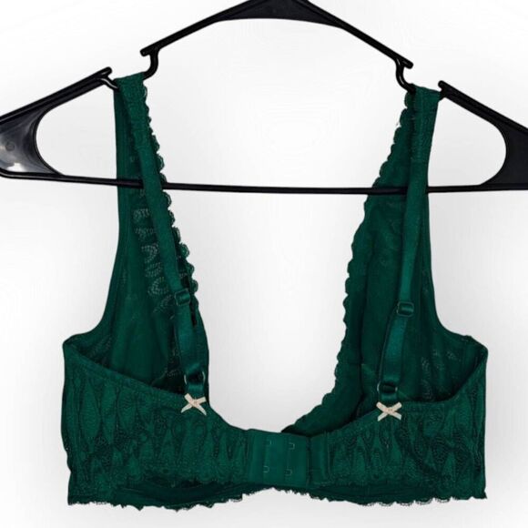 Heidi Klum Intimates Women's Dreamtime Lace Plunge Bra Emerald Green size 34E - Picture 4 of 7